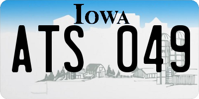 IA license plate ATS049