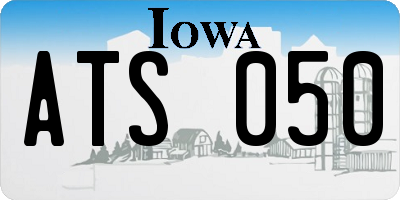 IA license plate ATS050