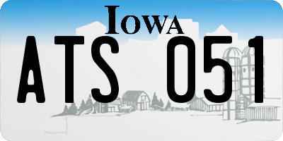 IA license plate ATS051
