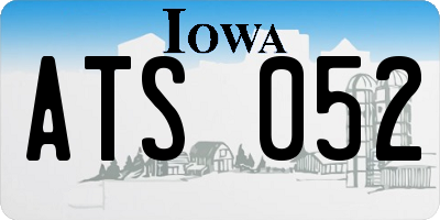 IA license plate ATS052