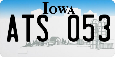 IA license plate ATS053