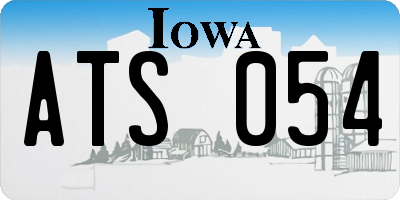 IA license plate ATS054