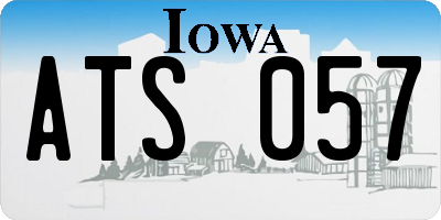 IA license plate ATS057