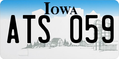 IA license plate ATS059