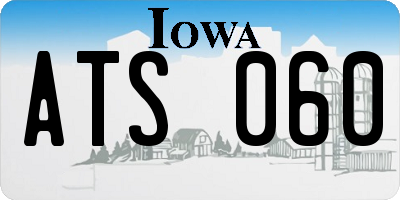 IA license plate ATS060