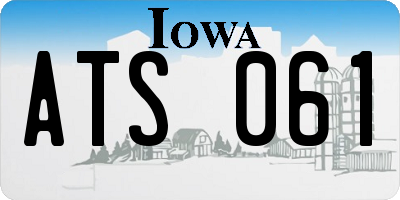 IA license plate ATS061