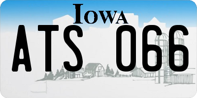 IA license plate ATS066