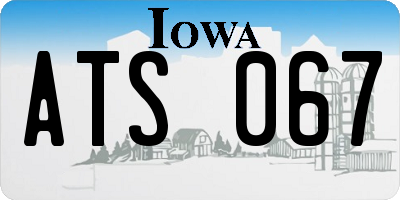 IA license plate ATS067