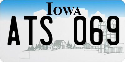 IA license plate ATS069