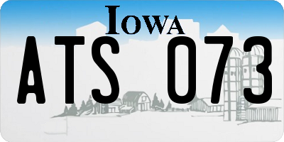 IA license plate ATS073
