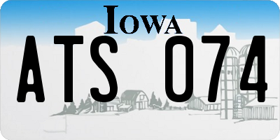 IA license plate ATS074