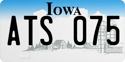 IA license plate ATS075
