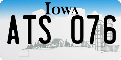 IA license plate ATS076