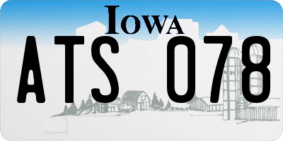IA license plate ATS078
