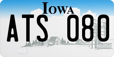 IA license plate ATS080
