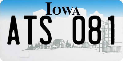 IA license plate ATS081