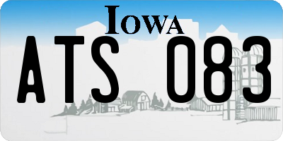 IA license plate ATS083