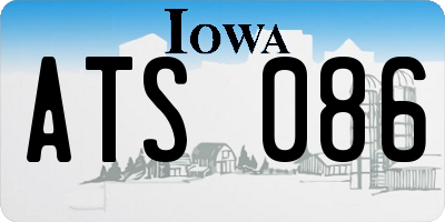 IA license plate ATS086