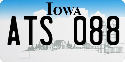 IA license plate ATS088