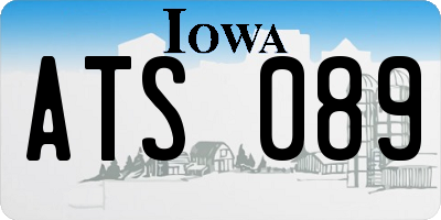 IA license plate ATS089