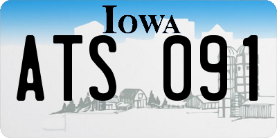 IA license plate ATS091