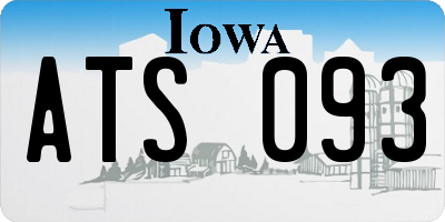 IA license plate ATS093