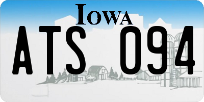 IA license plate ATS094