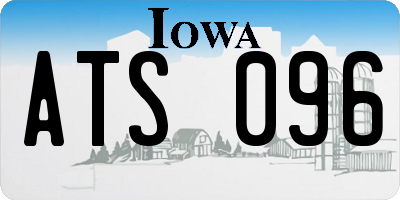 IA license plate ATS096