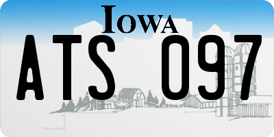IA license plate ATS097