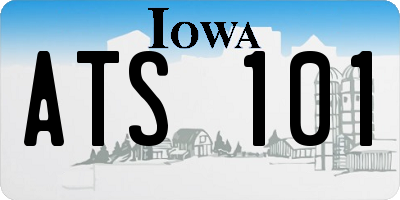 IA license plate ATS101