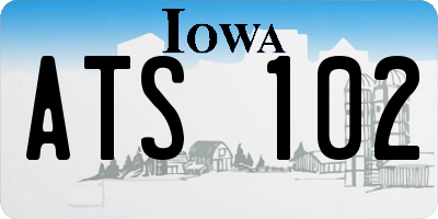 IA license plate ATS102