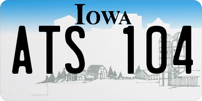 IA license plate ATS104