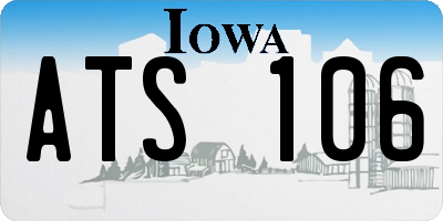 IA license plate ATS106