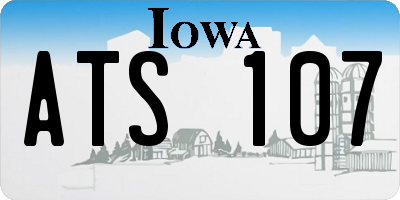 IA license plate ATS107