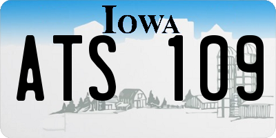 IA license plate ATS109