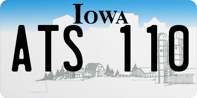 IA license plate ATS110
