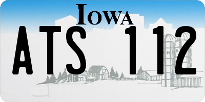 IA license plate ATS112
