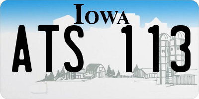 IA license plate ATS113