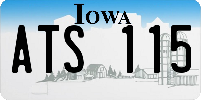IA license plate ATS115