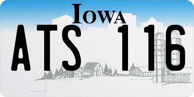 IA license plate ATS116