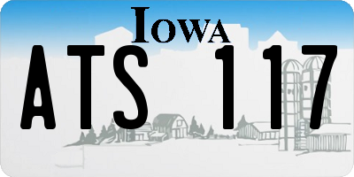 IA license plate ATS117