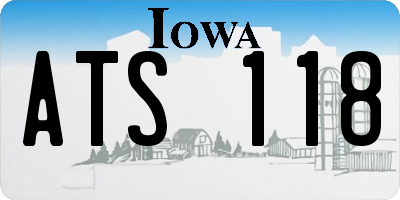 IA license plate ATS118