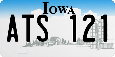 IA license plate ATS121