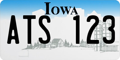 IA license plate ATS123