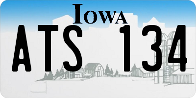 IA license plate ATS134