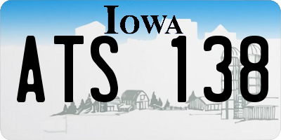 IA license plate ATS138