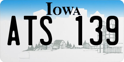 IA license plate ATS139