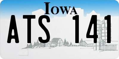 IA license plate ATS141