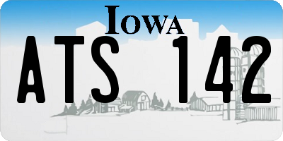 IA license plate ATS142