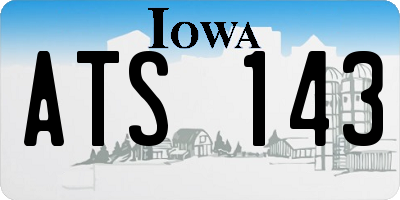 IA license plate ATS143